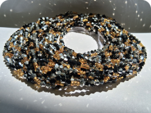 Shiny Black,Silver & Gold