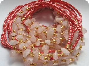 Shiny Dark Pink w/Rose Stones